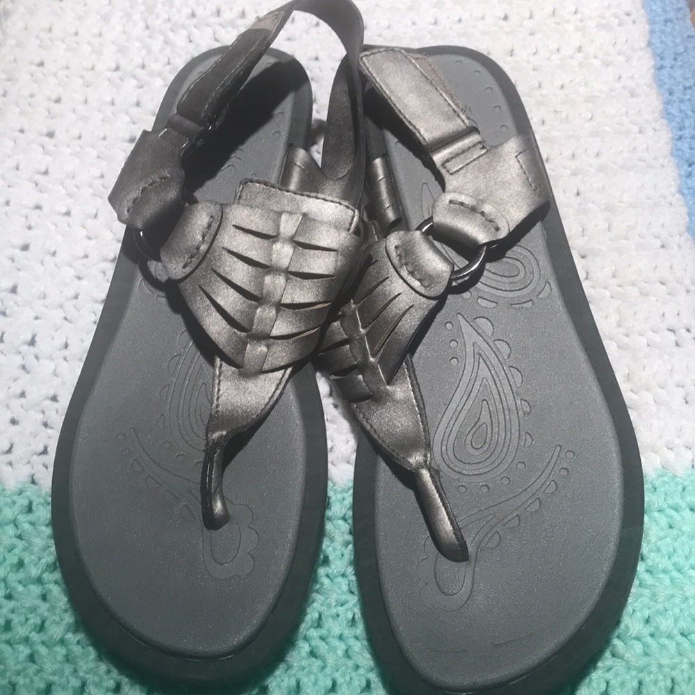 Gray sandals